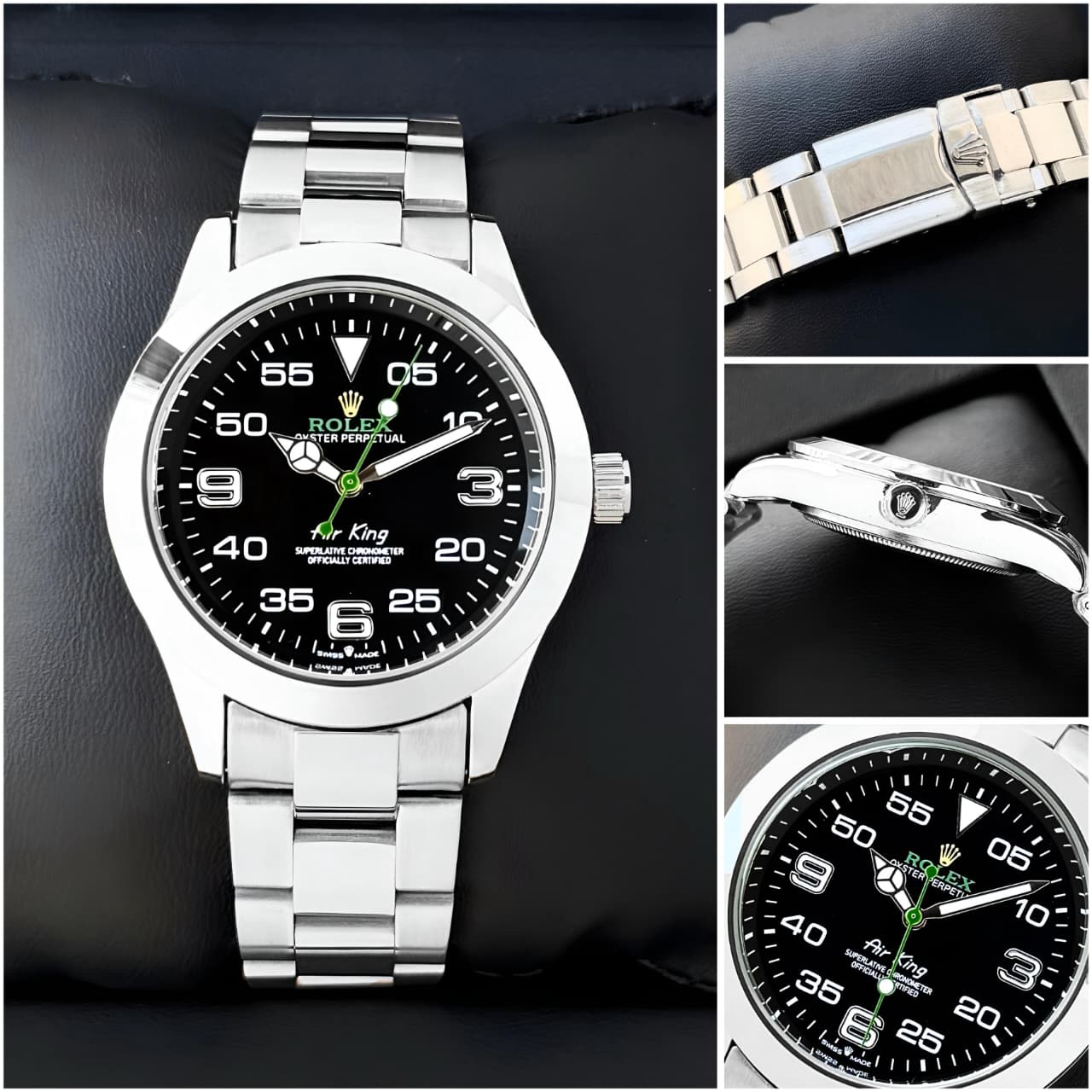 Silver Black Classic Watch