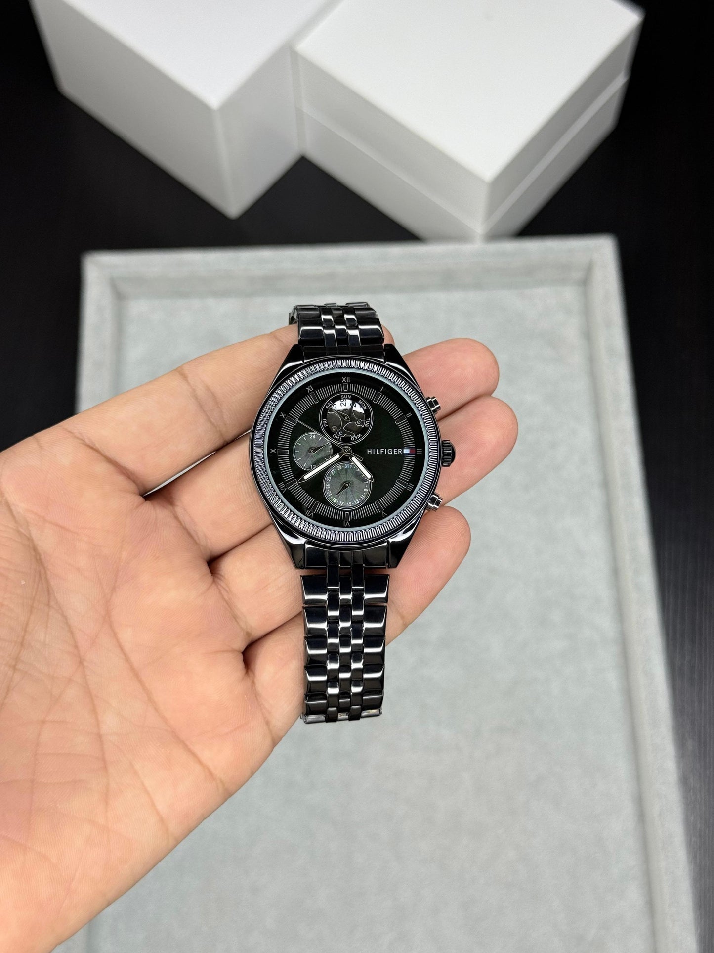 All Black Chronograph Watch