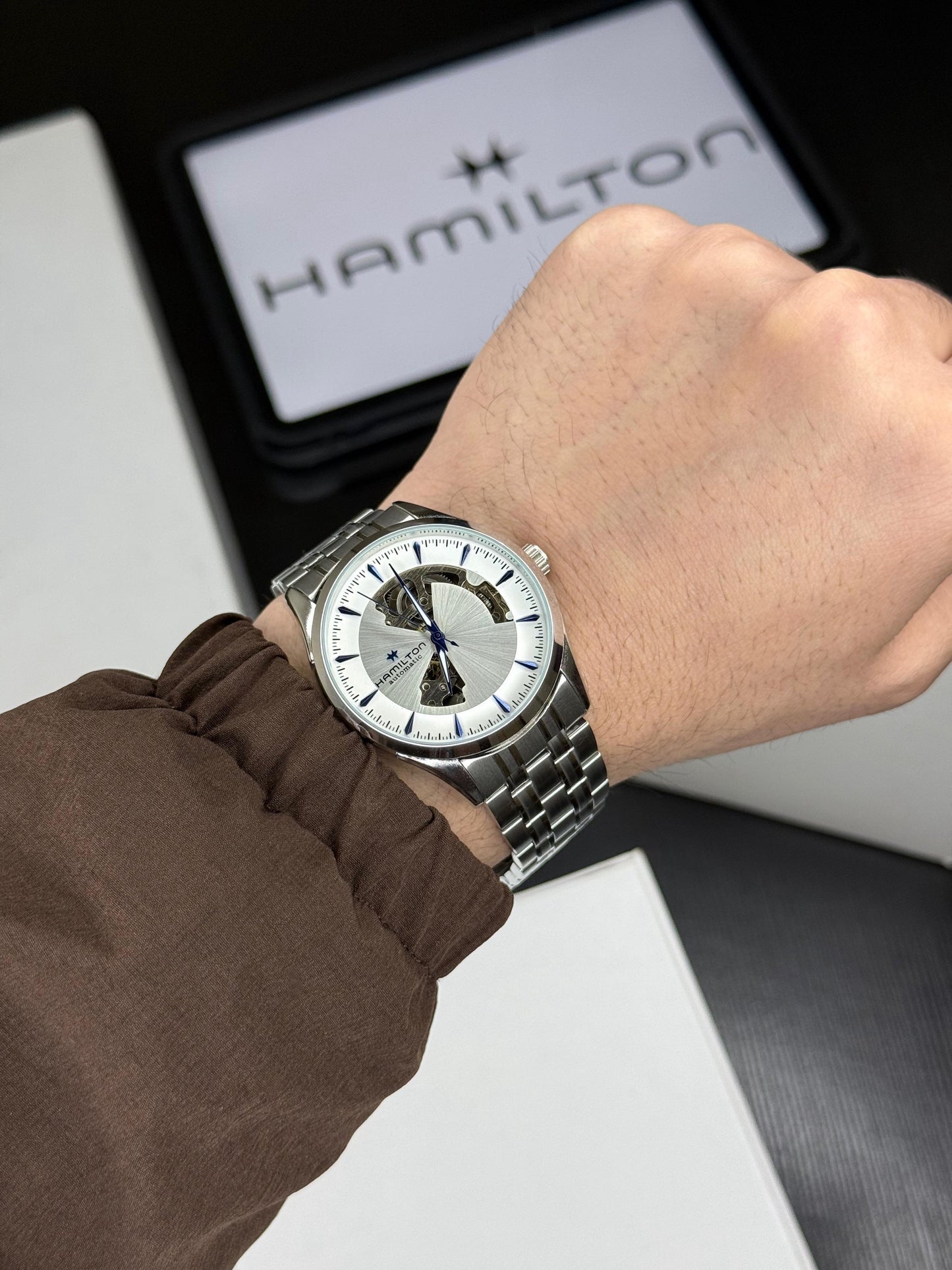 Full Black Automatic Metal Watch