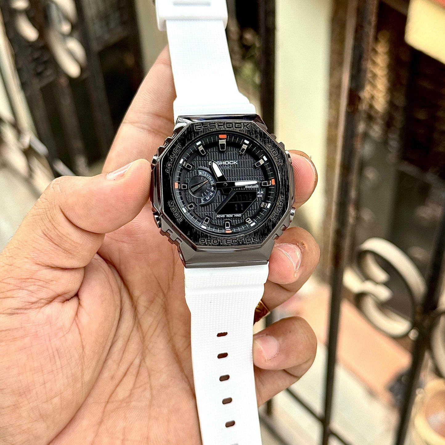 White Black Digital + Analog Watch