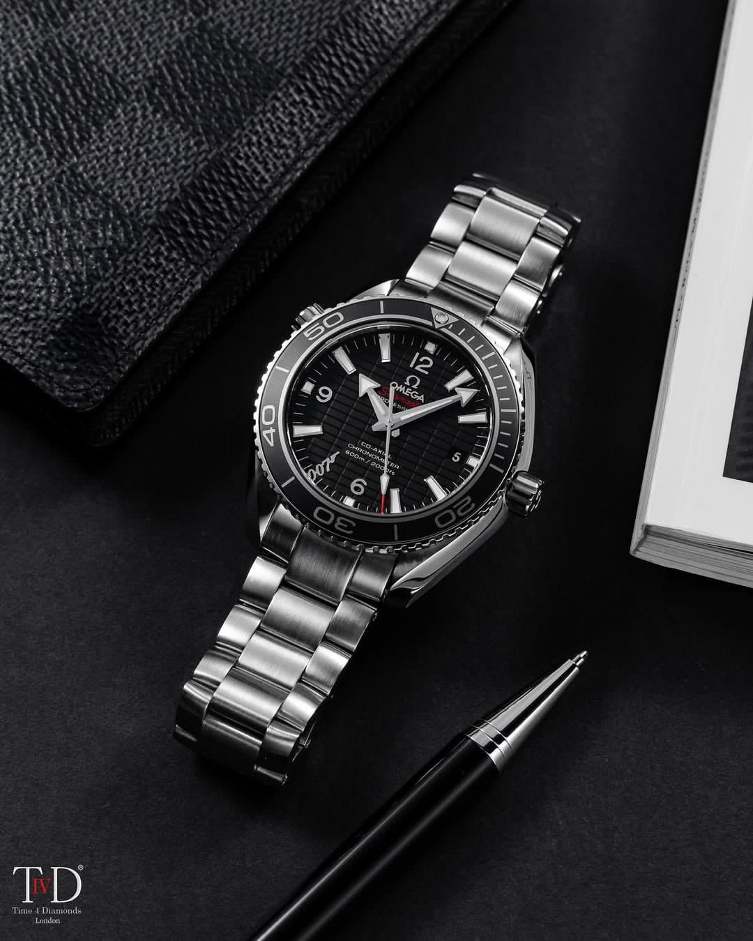 Silver Black Automatic Watch