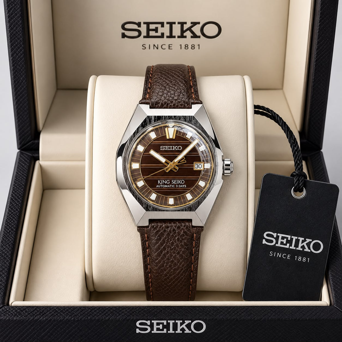 Full Brown Automatic Leather Watch