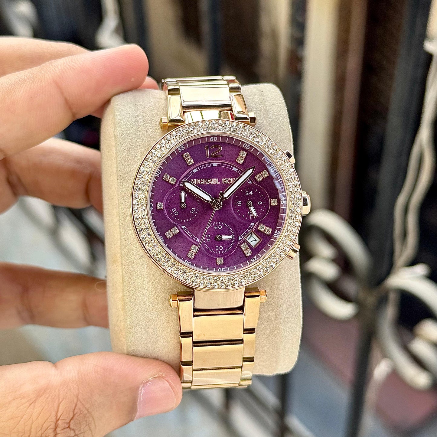 Gold Pink Chronograph Premium Watch