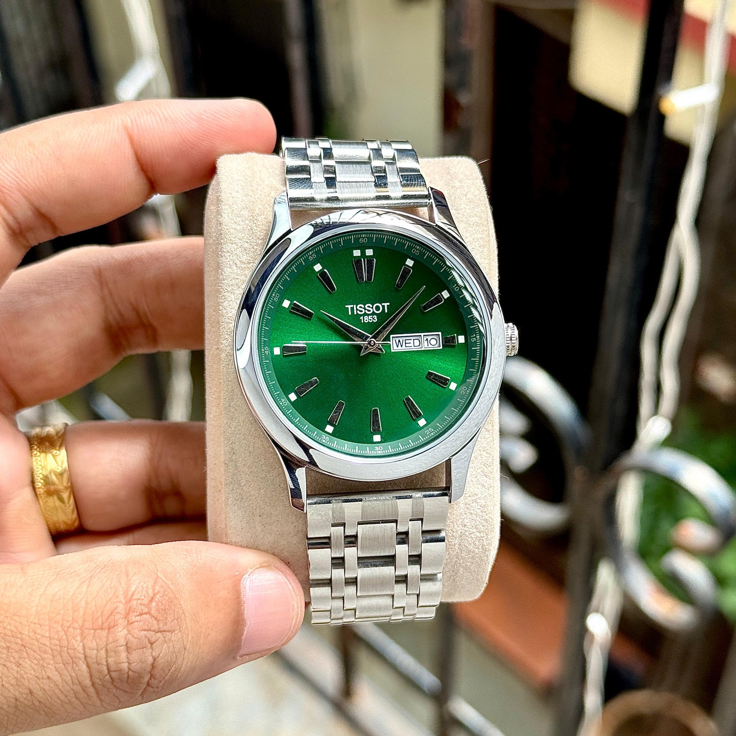 Silver Green Day Date