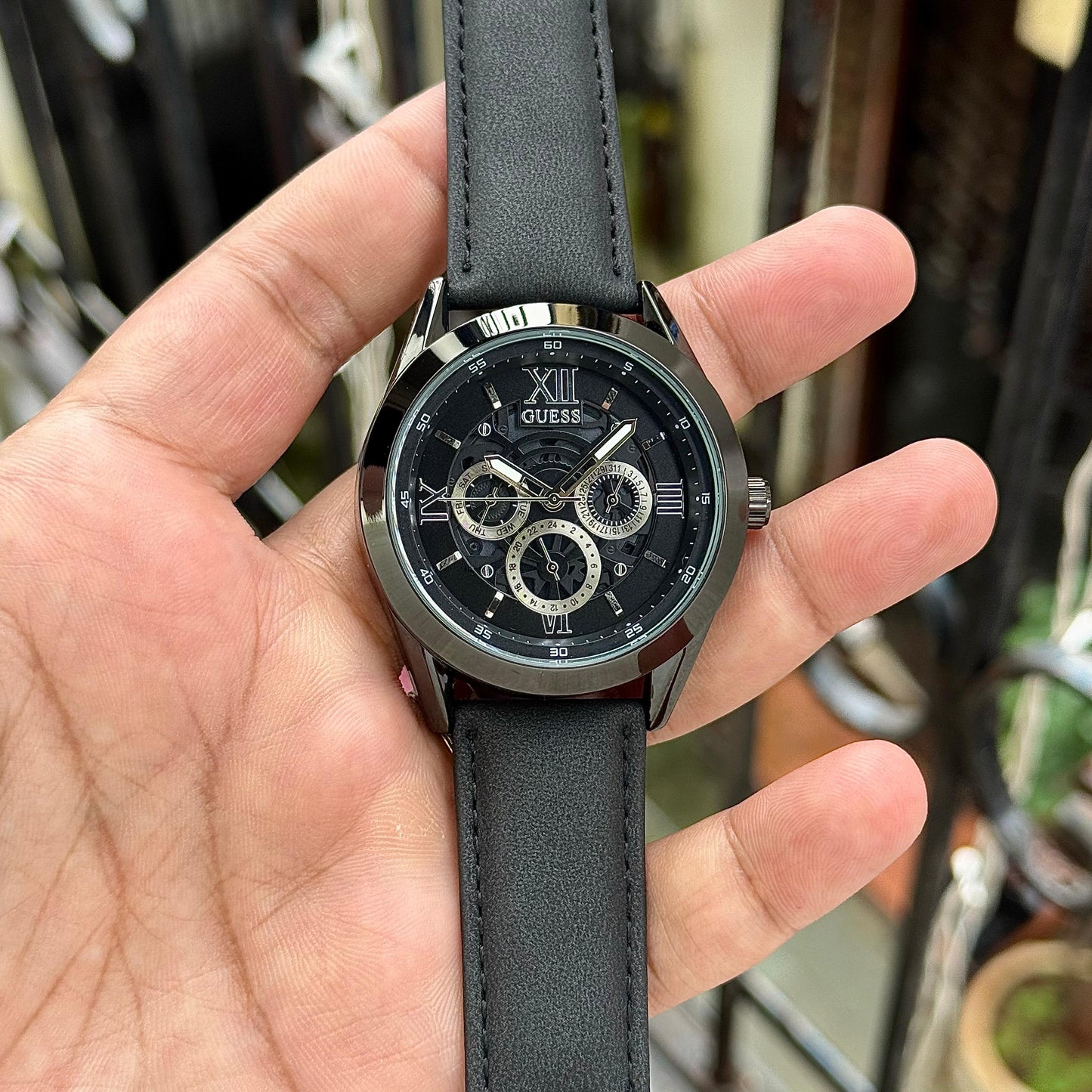 All Black Chronograph Watch