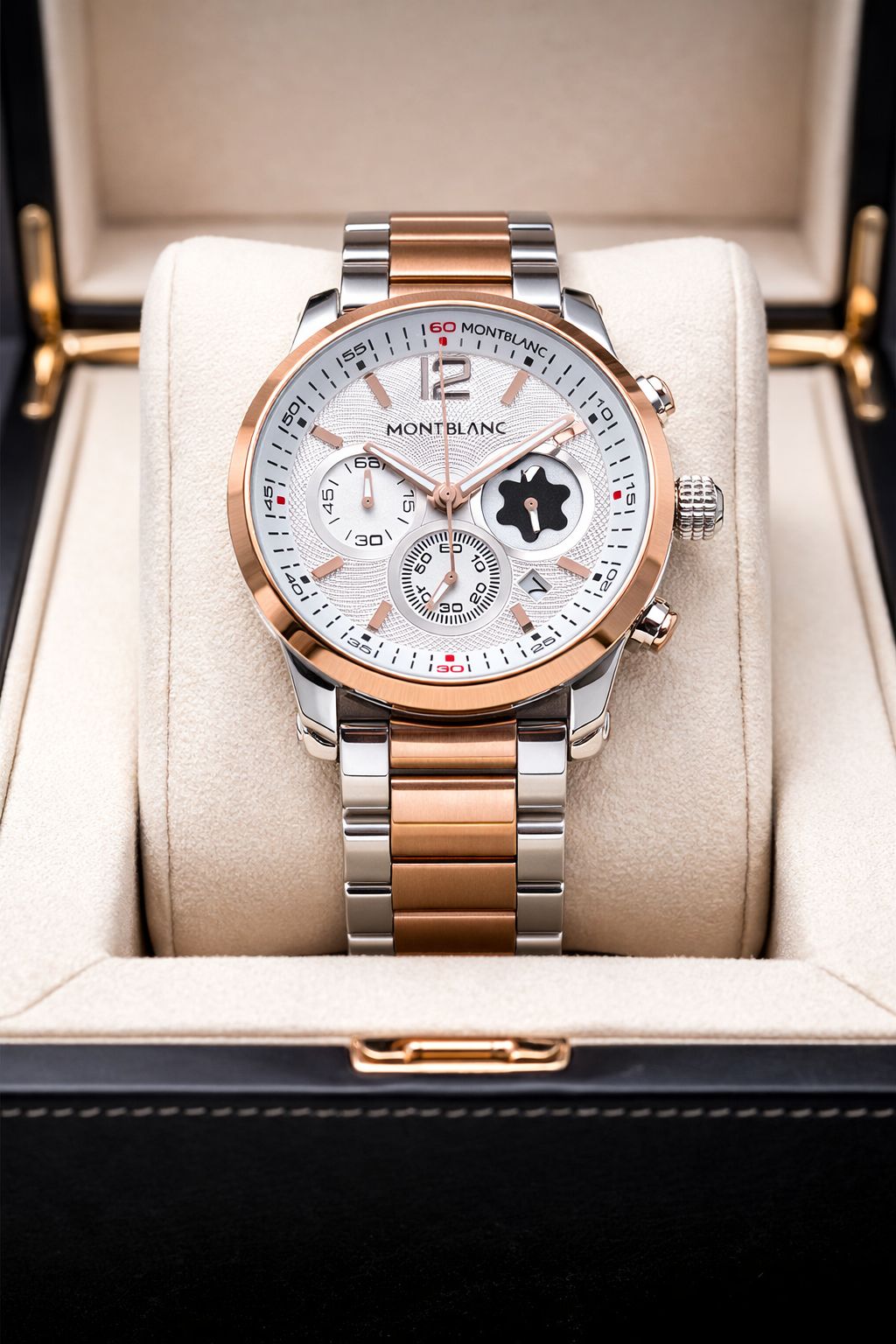 Silver Rose Gold Metal Watch