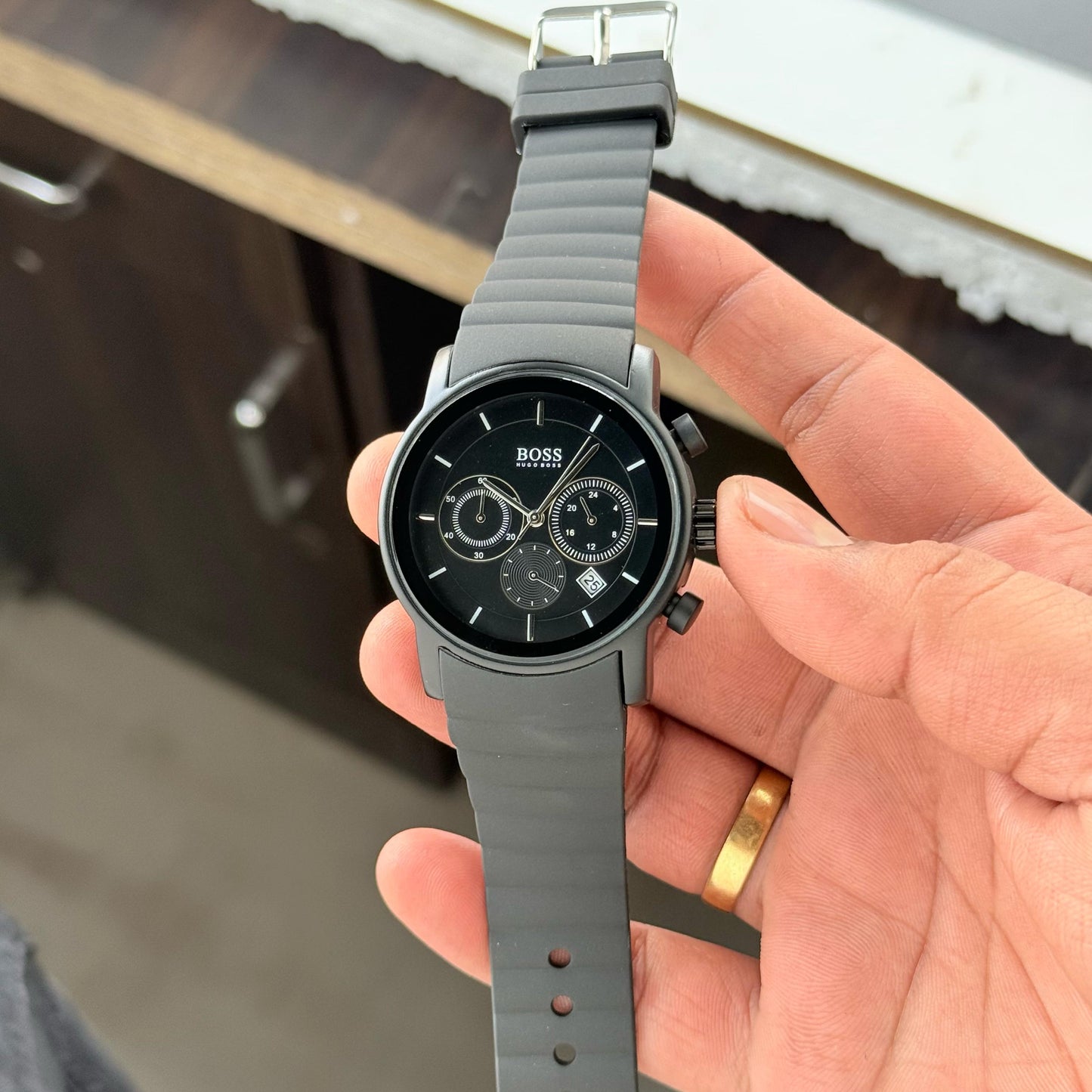 All Black Chronograph Watch