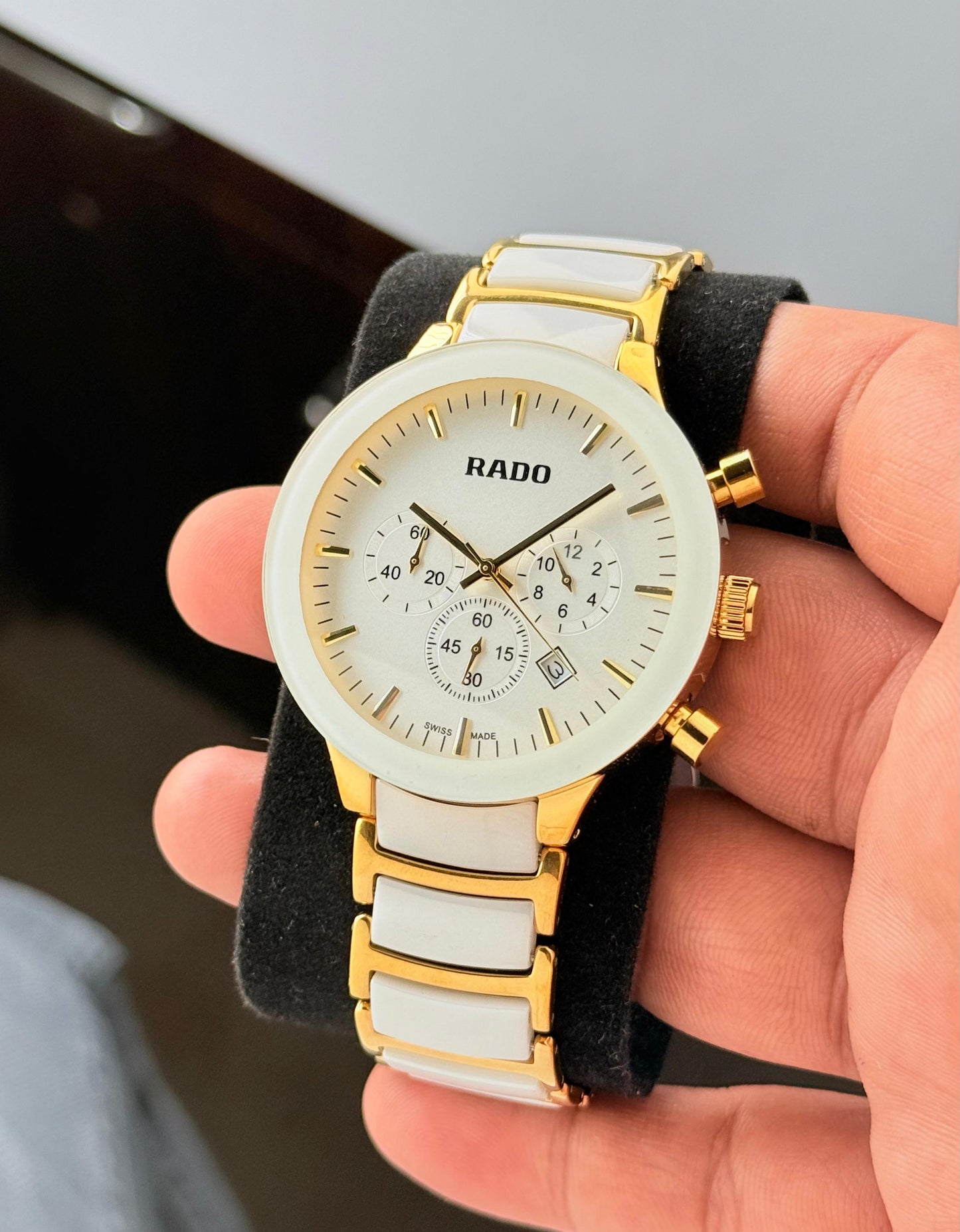 White Gold Ceramic Watch