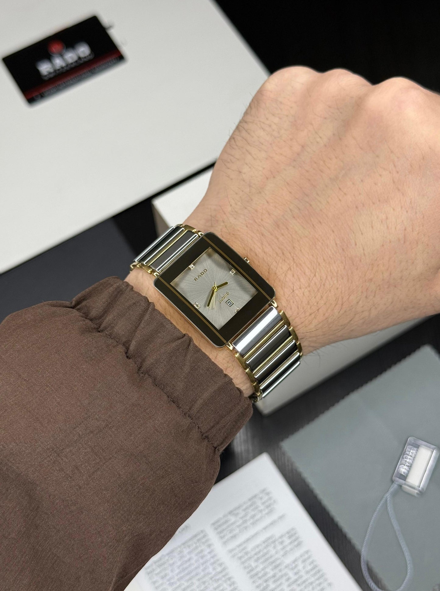 Grey Black Square Watch