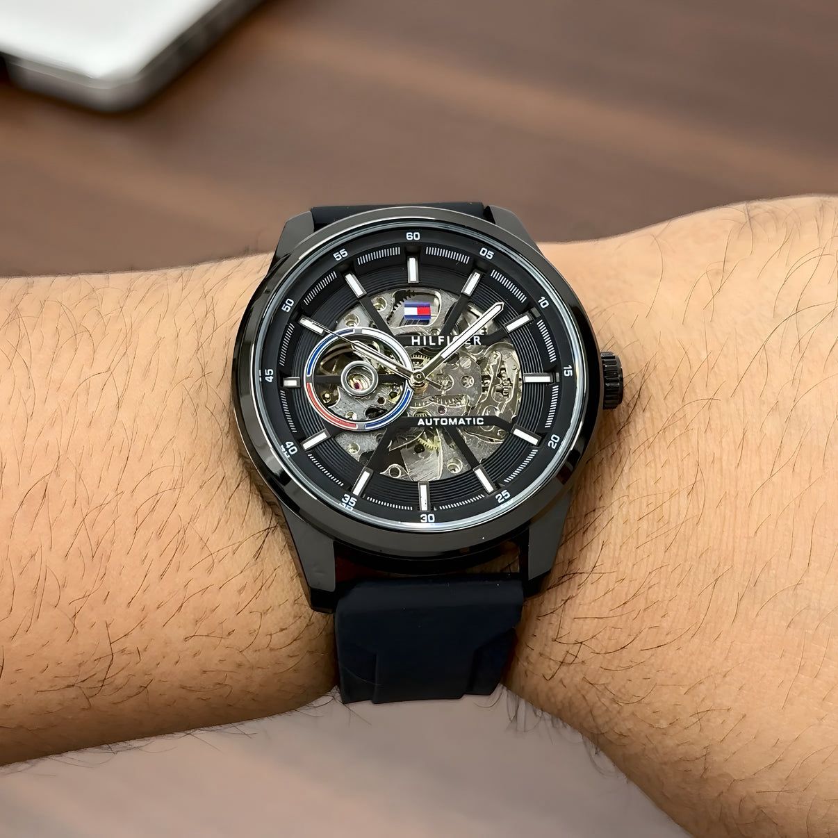 Full Black Automatic Fibre Watch