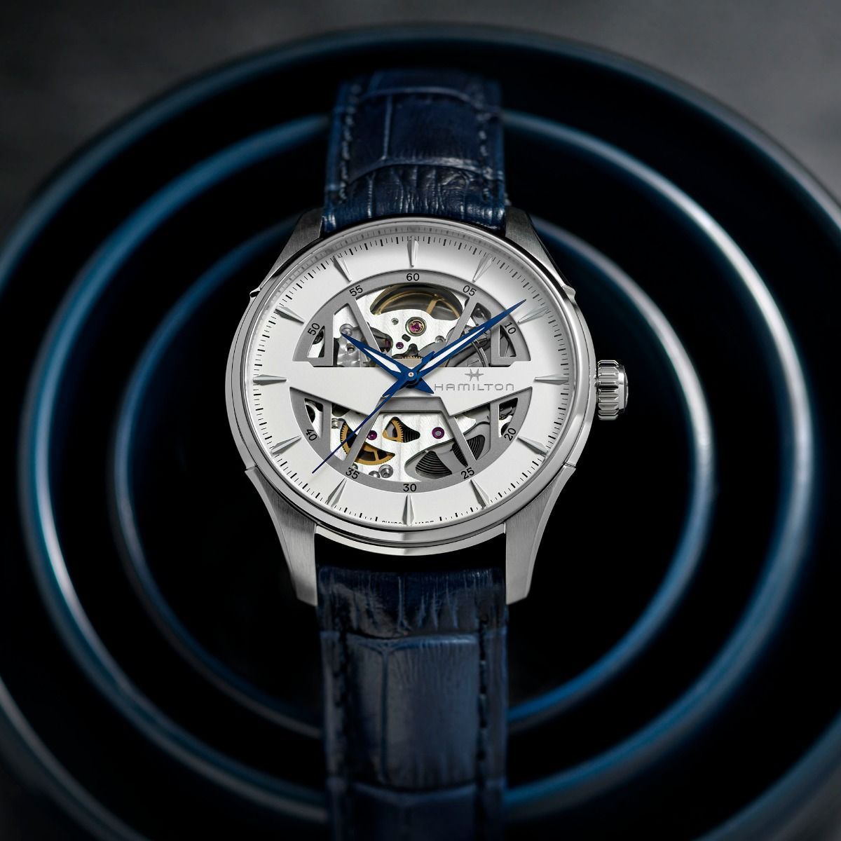 Blue White Automatic Watch
