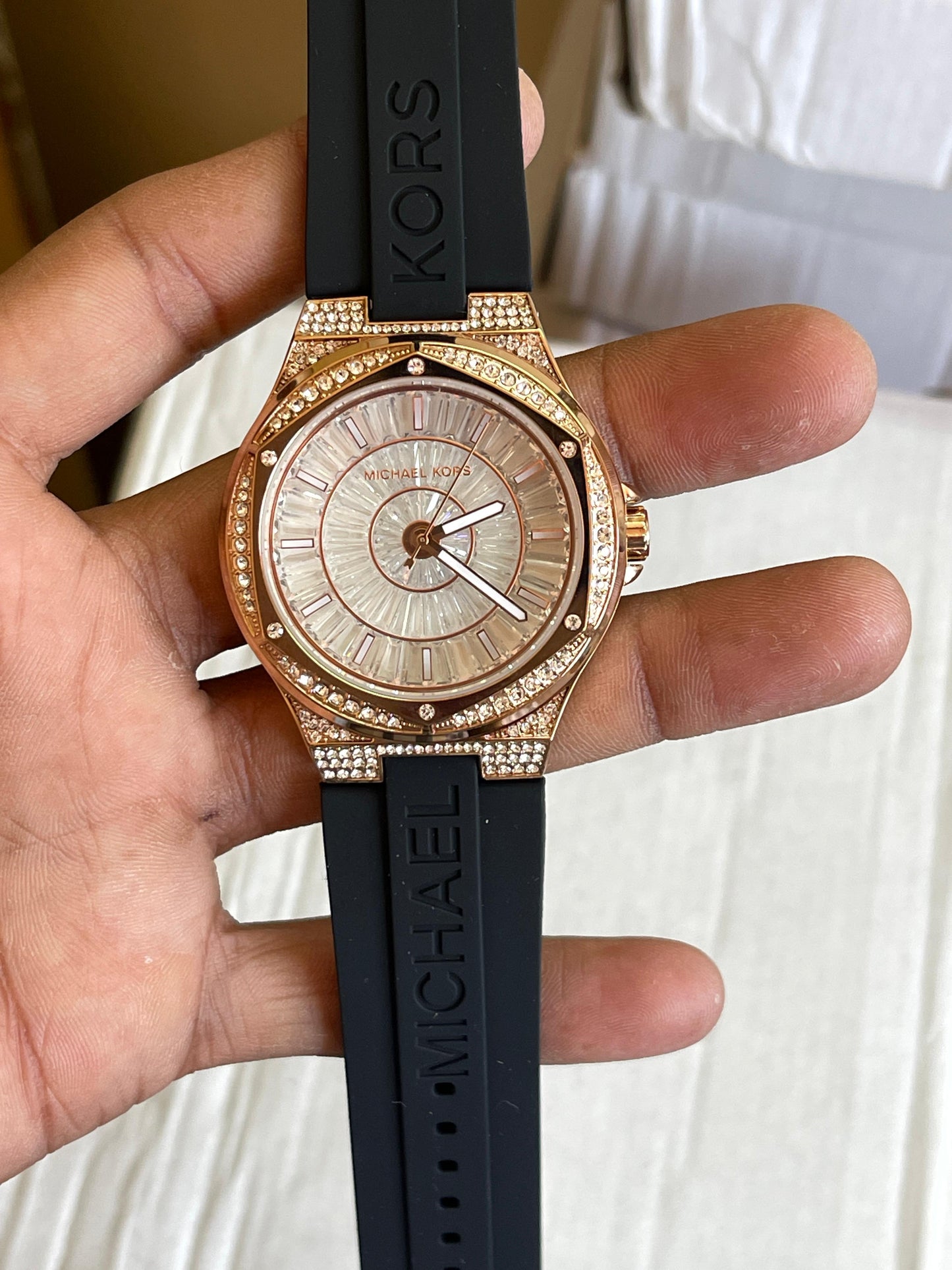 Black Rose Gold Diamond Women's Watch