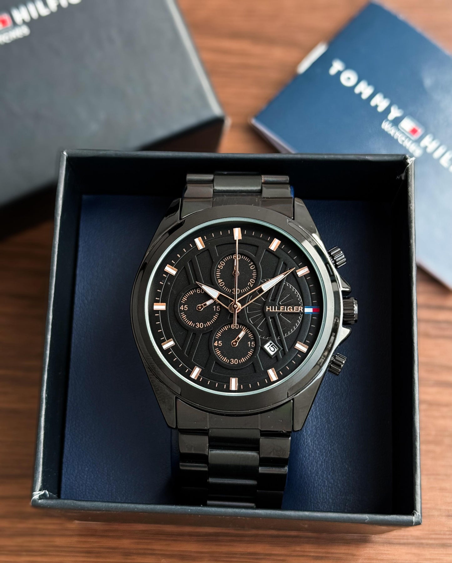 All Black Chronograph Watch