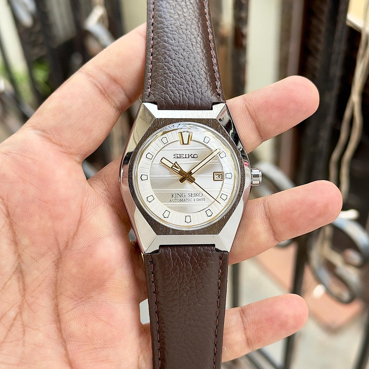 Brown Leather Automatic Watch