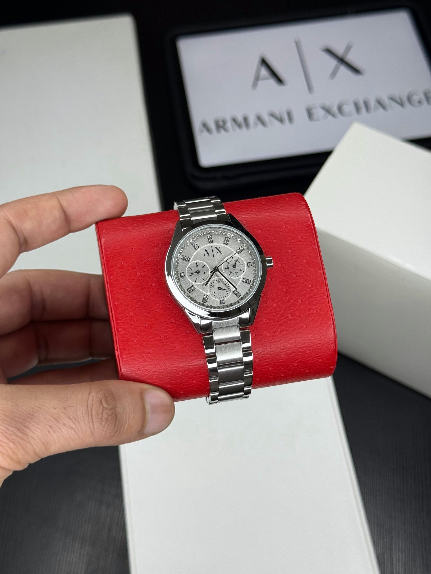 Silver White Women's Chronograph Watch