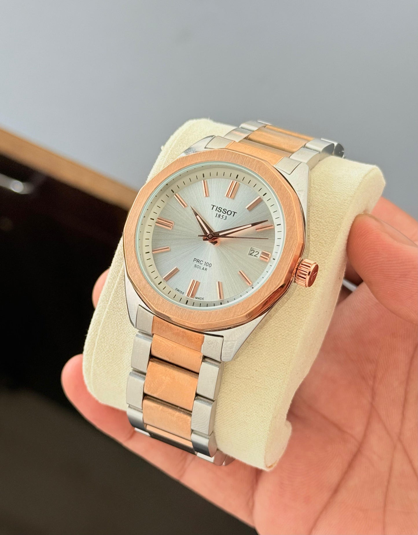 Silver Rose Gold Metal Watch