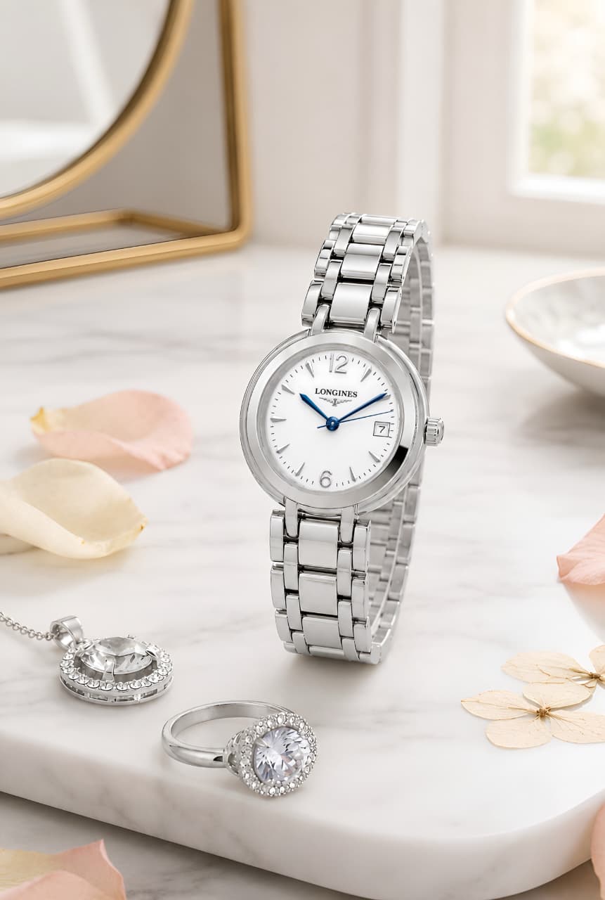 Silver White Premium Women's Watch