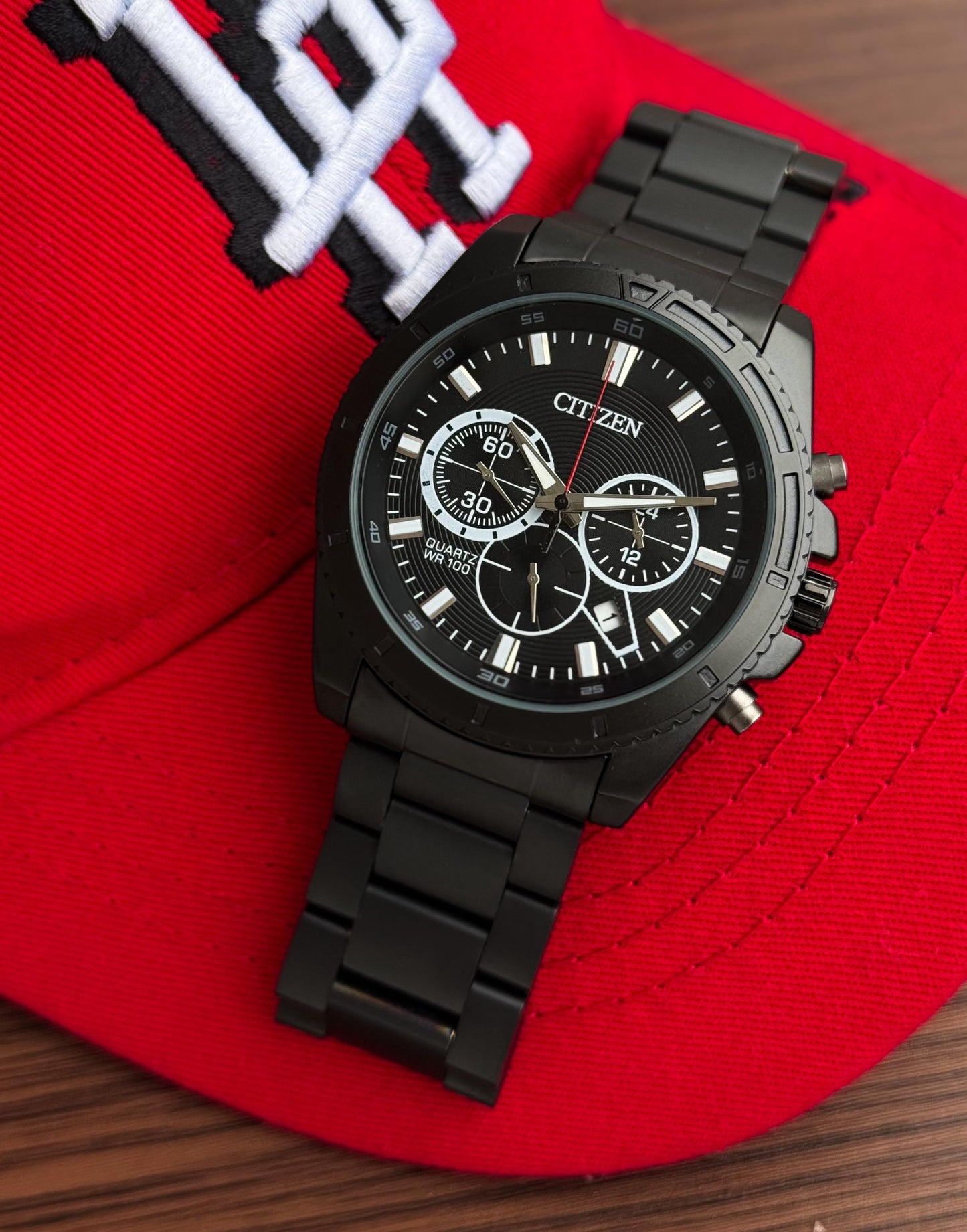 All Black Chronograph Watch