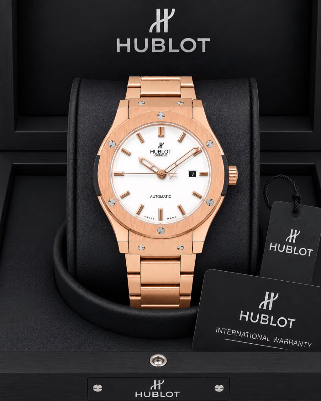 RoseGold White Premium Automatic Watch
