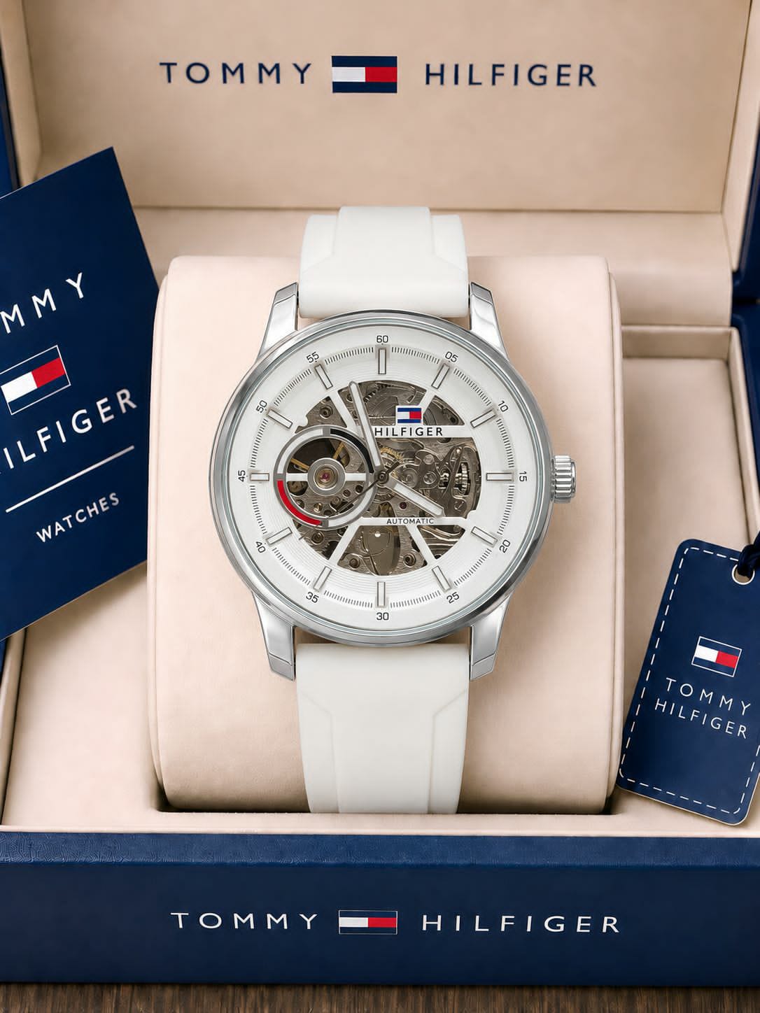 White Silver Automatic Watch