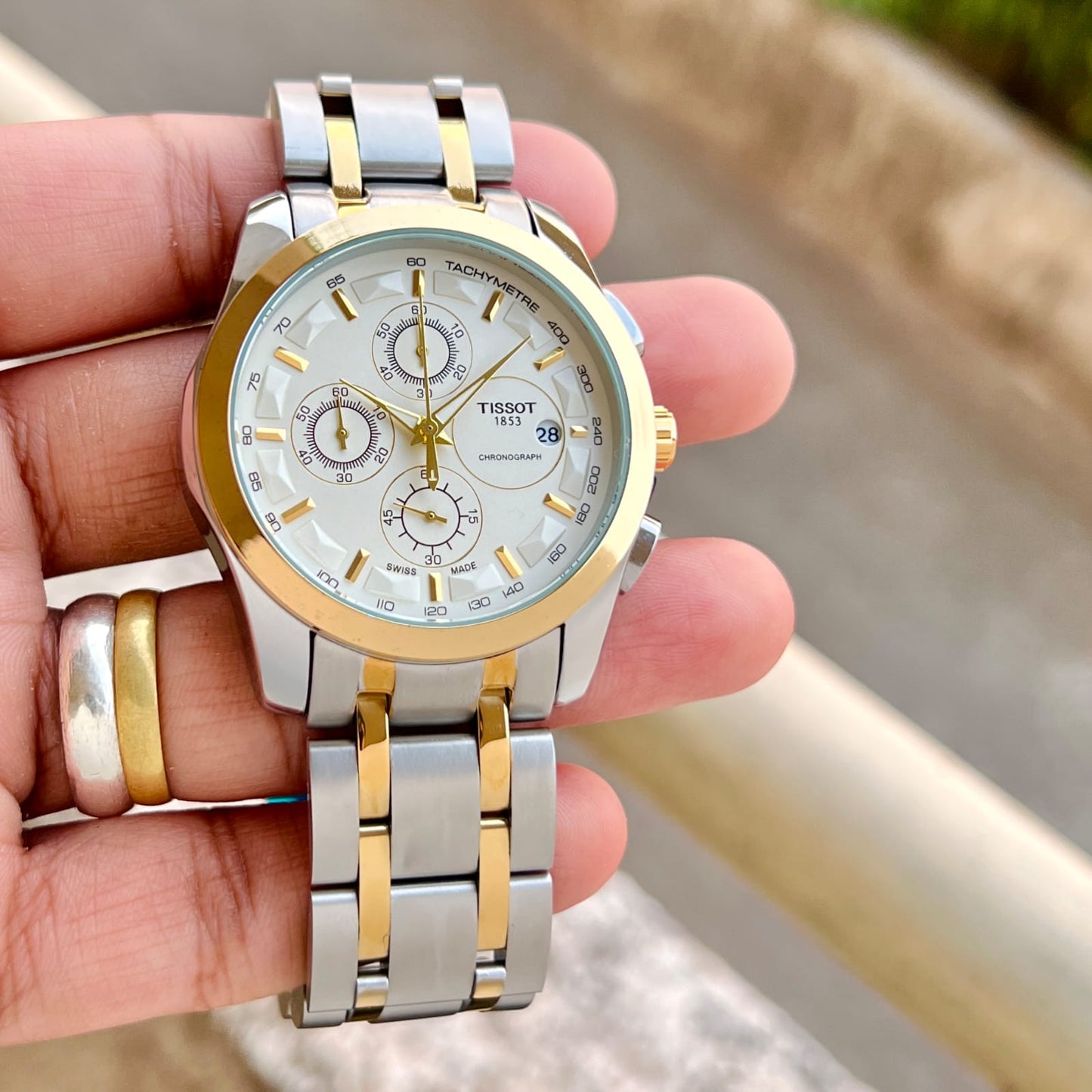 Silver Gold Metal Watch