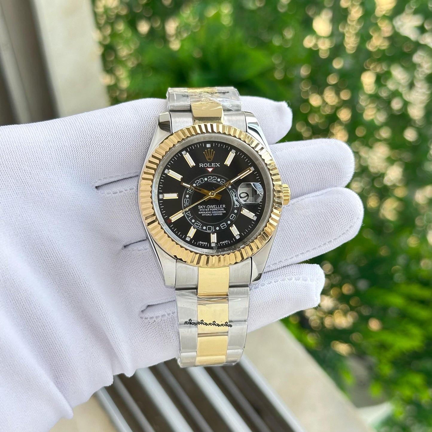 Silver Gold With Black Dial