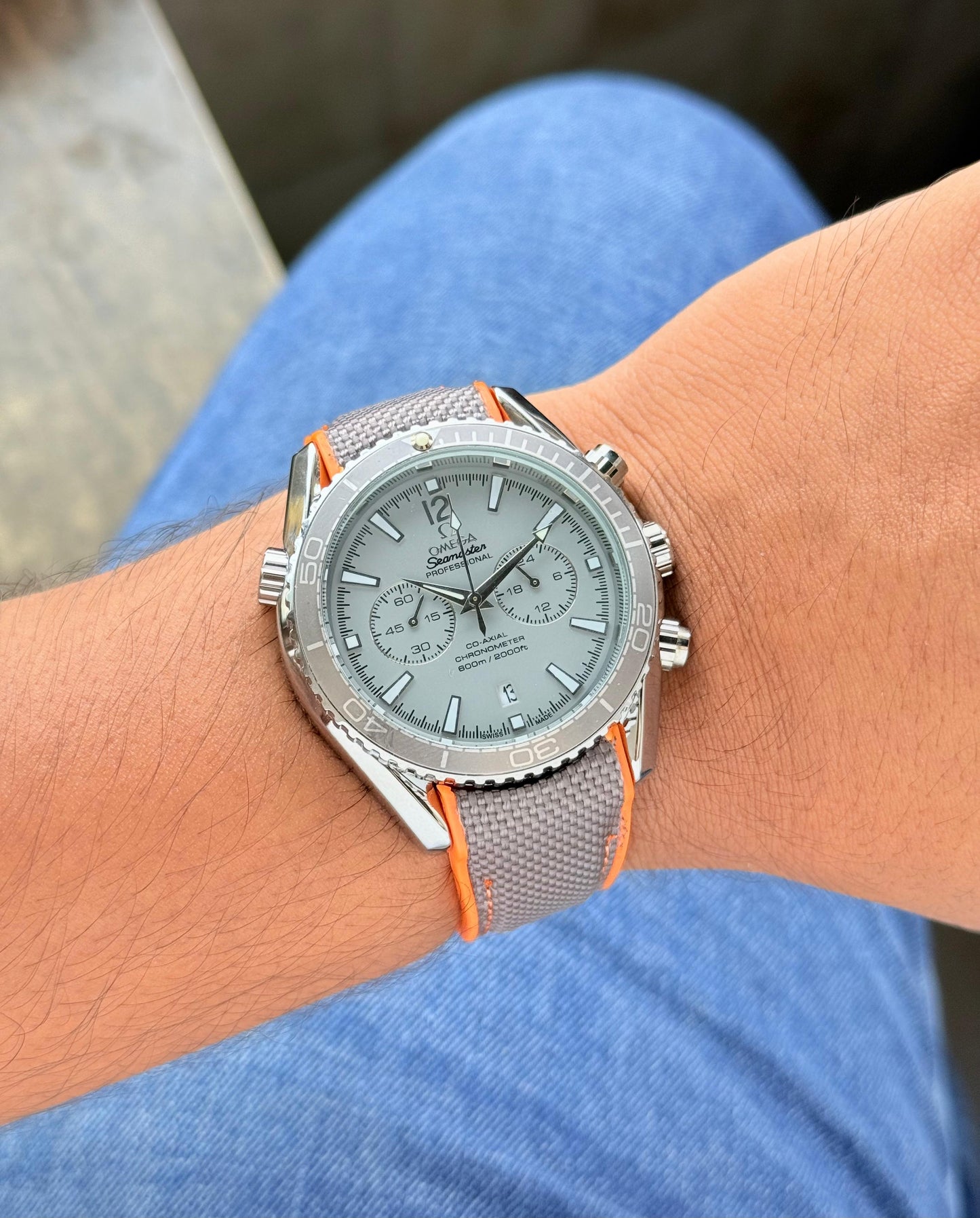 Silver Grey Chronograph Watch