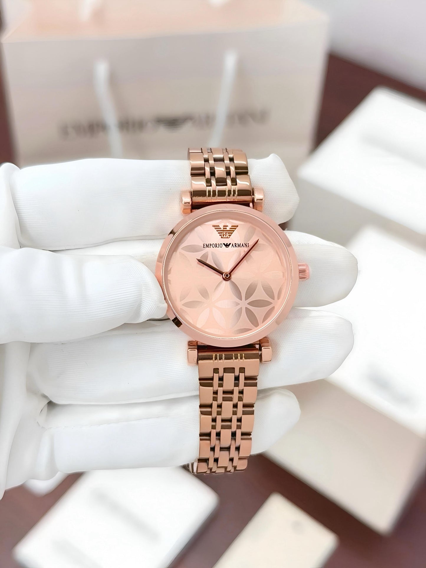 Full RoseGold Women's Metal Watch