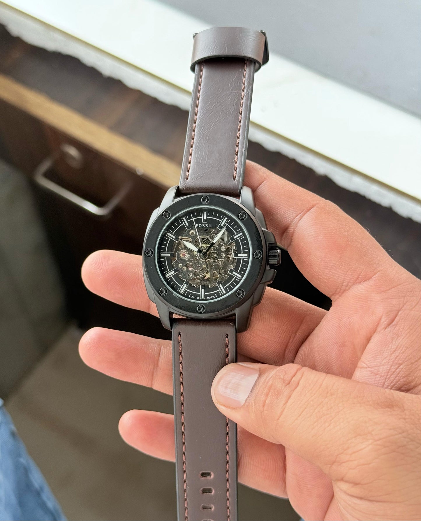 Brown Black Automatic Watch