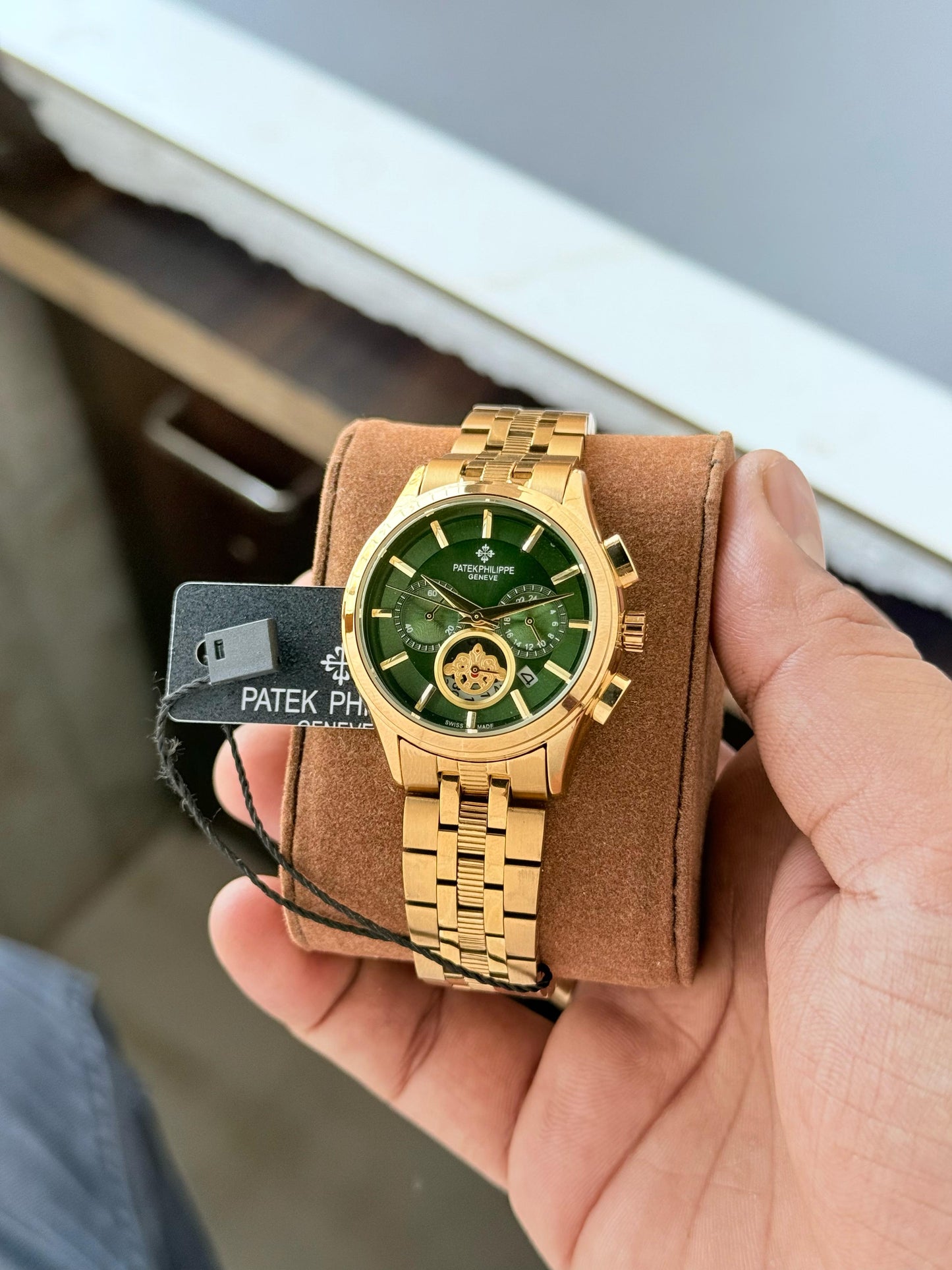 Gold Green Women's Watch