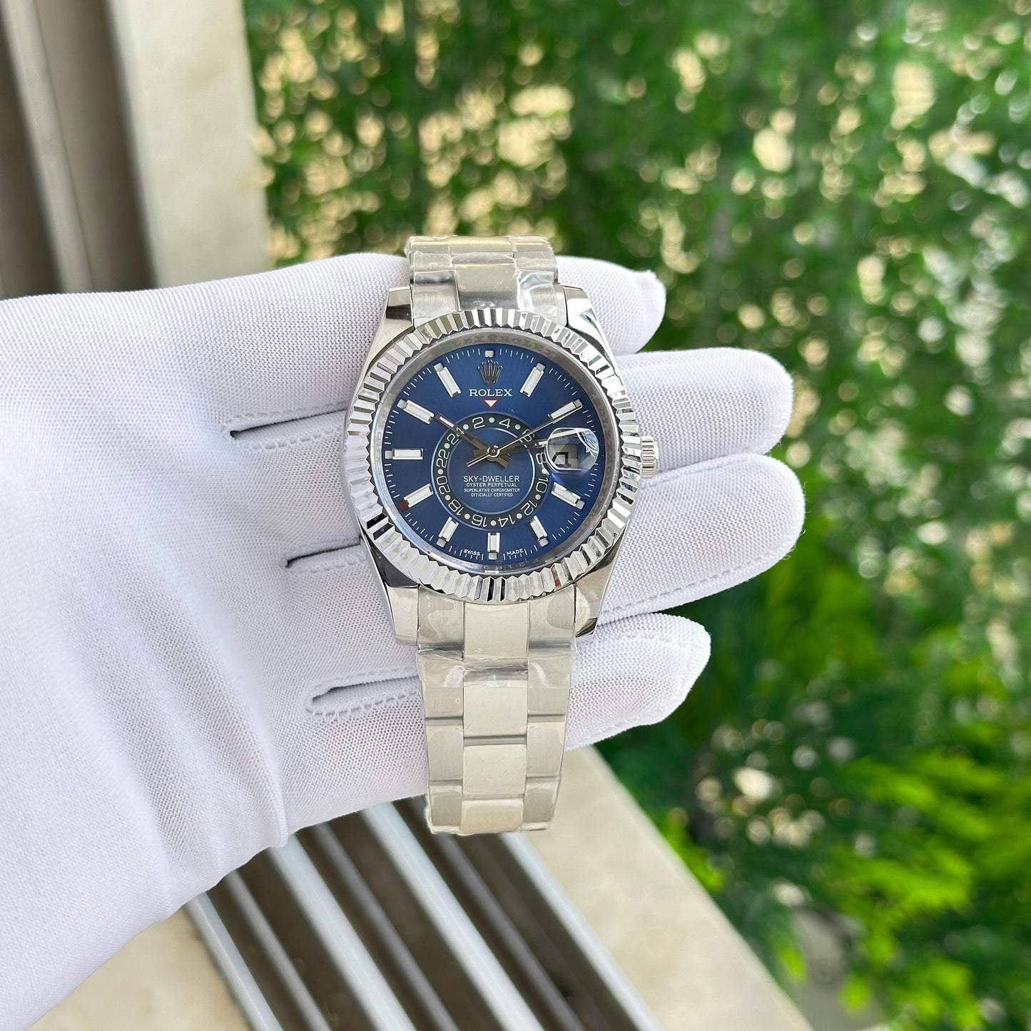 Silver Blue Ultra Premium Automatic Watch