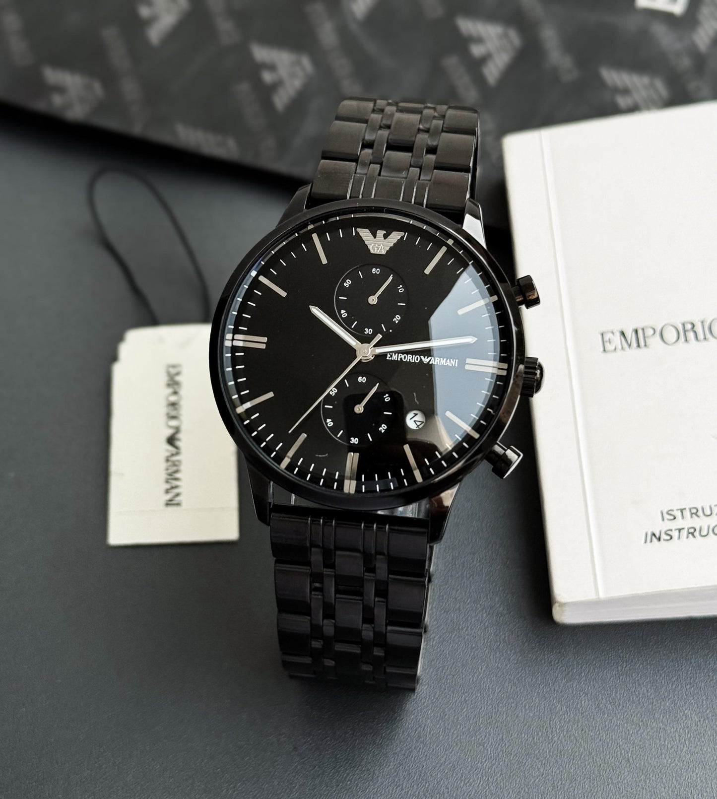 All Black Chronograph Watch