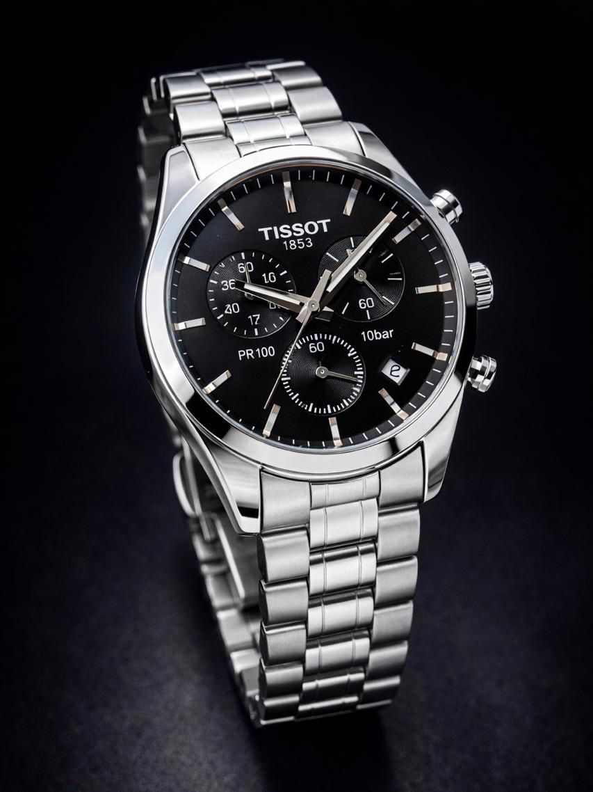 Silver Black Metal Watch