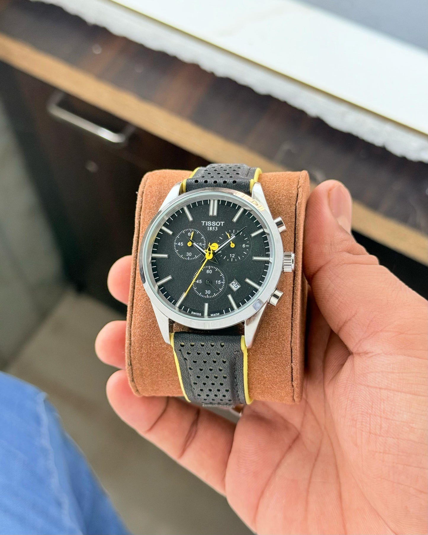 Black Silver Chronograph Watch
