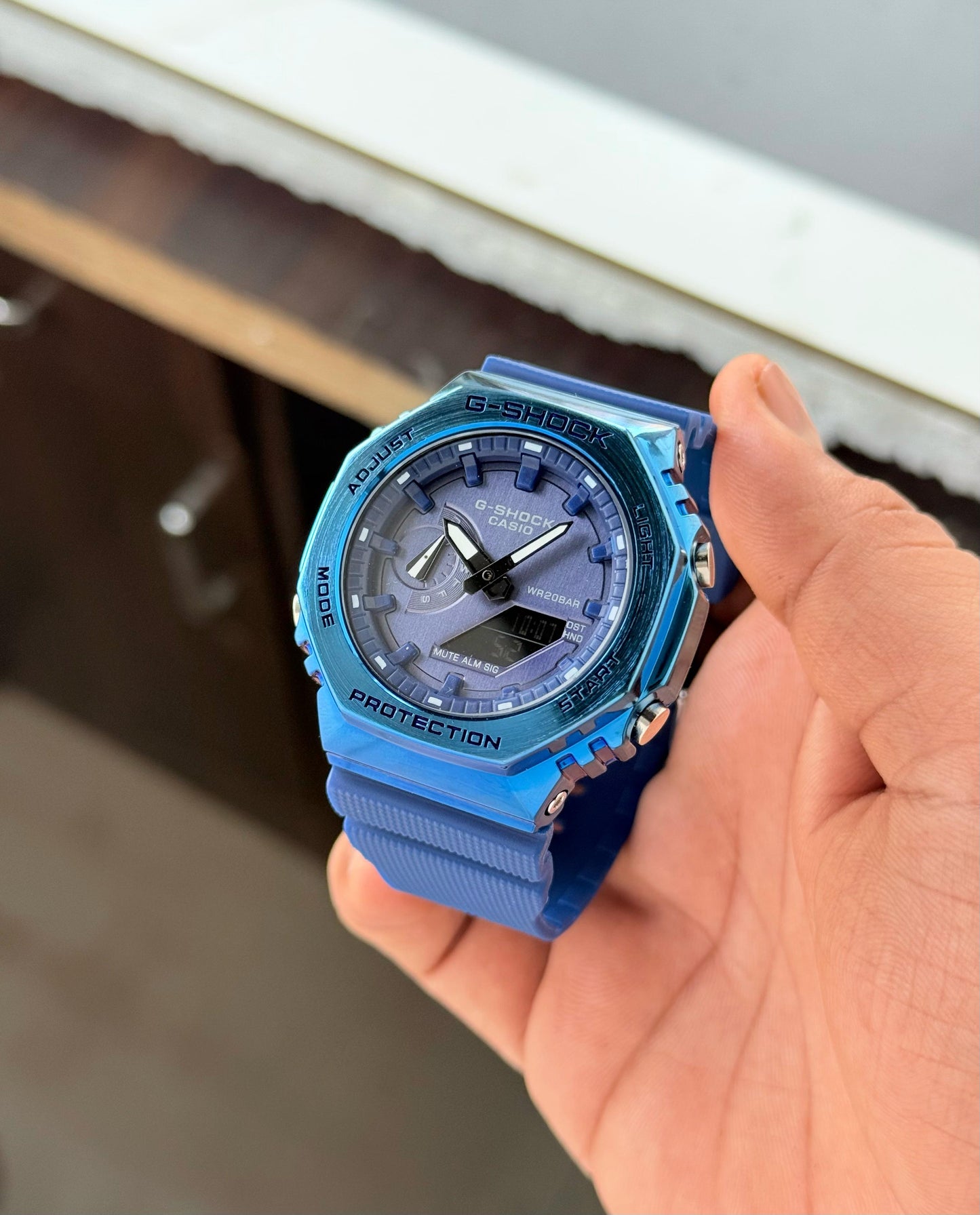 All Blue Digital & Analog Watch