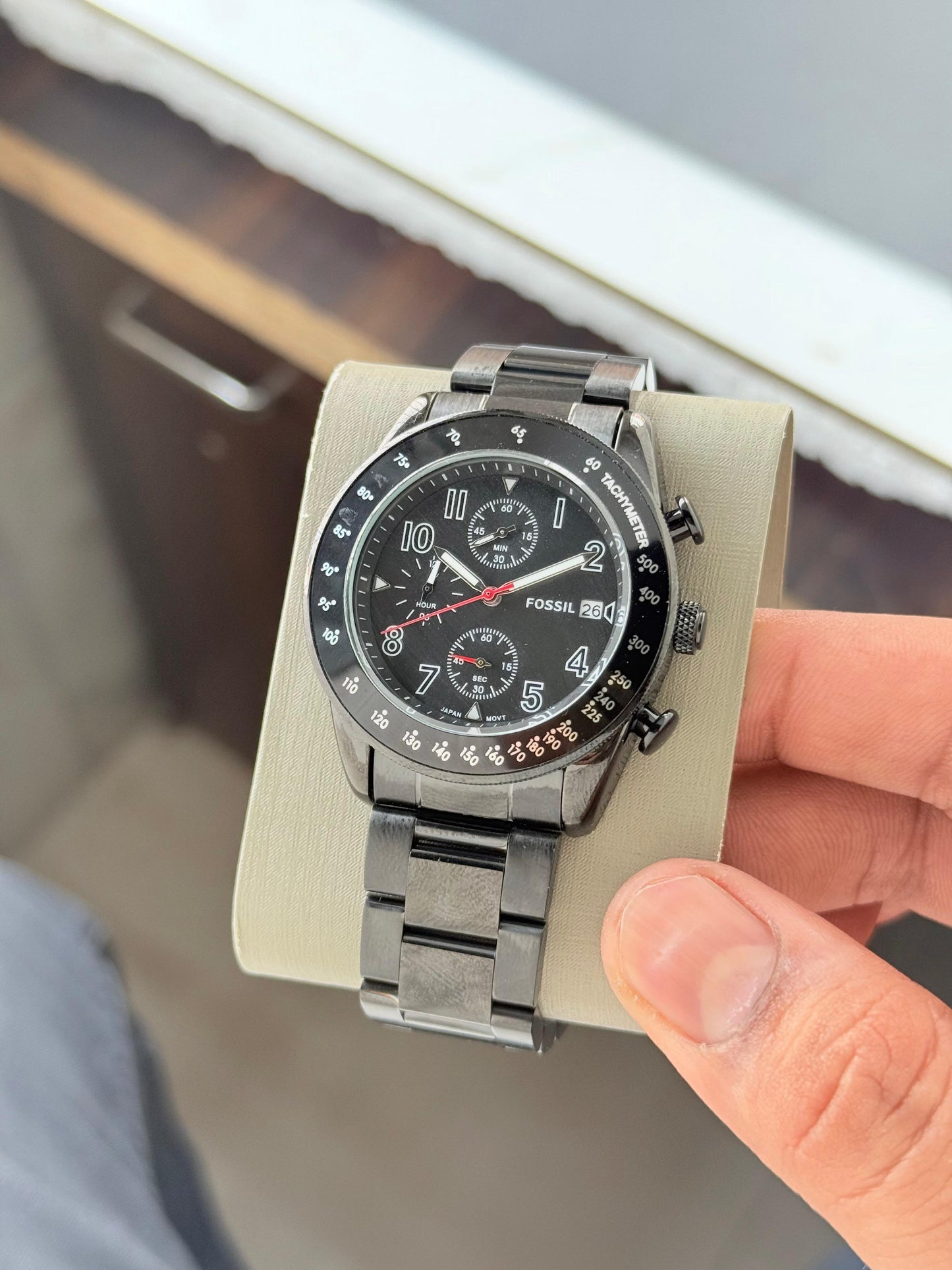 All Black Chronograph Watch