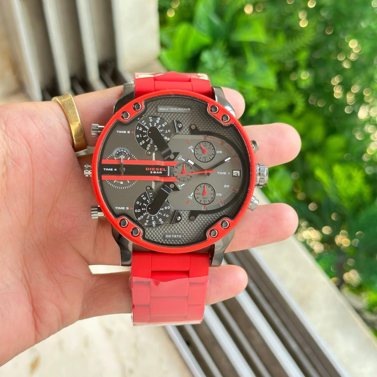 Red Black Multi Chronograph Watch