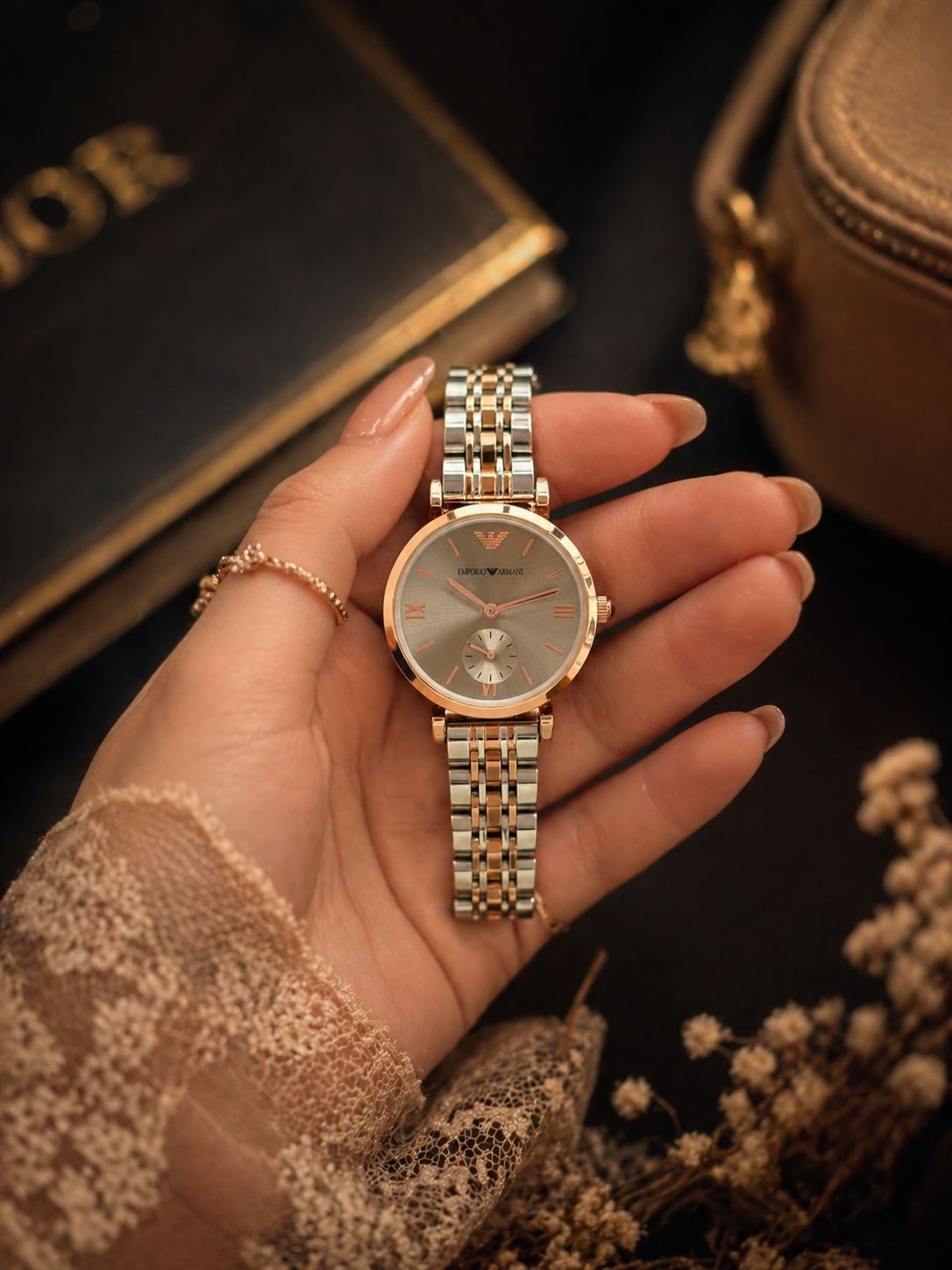 Rose Gold Silver Women's Watch