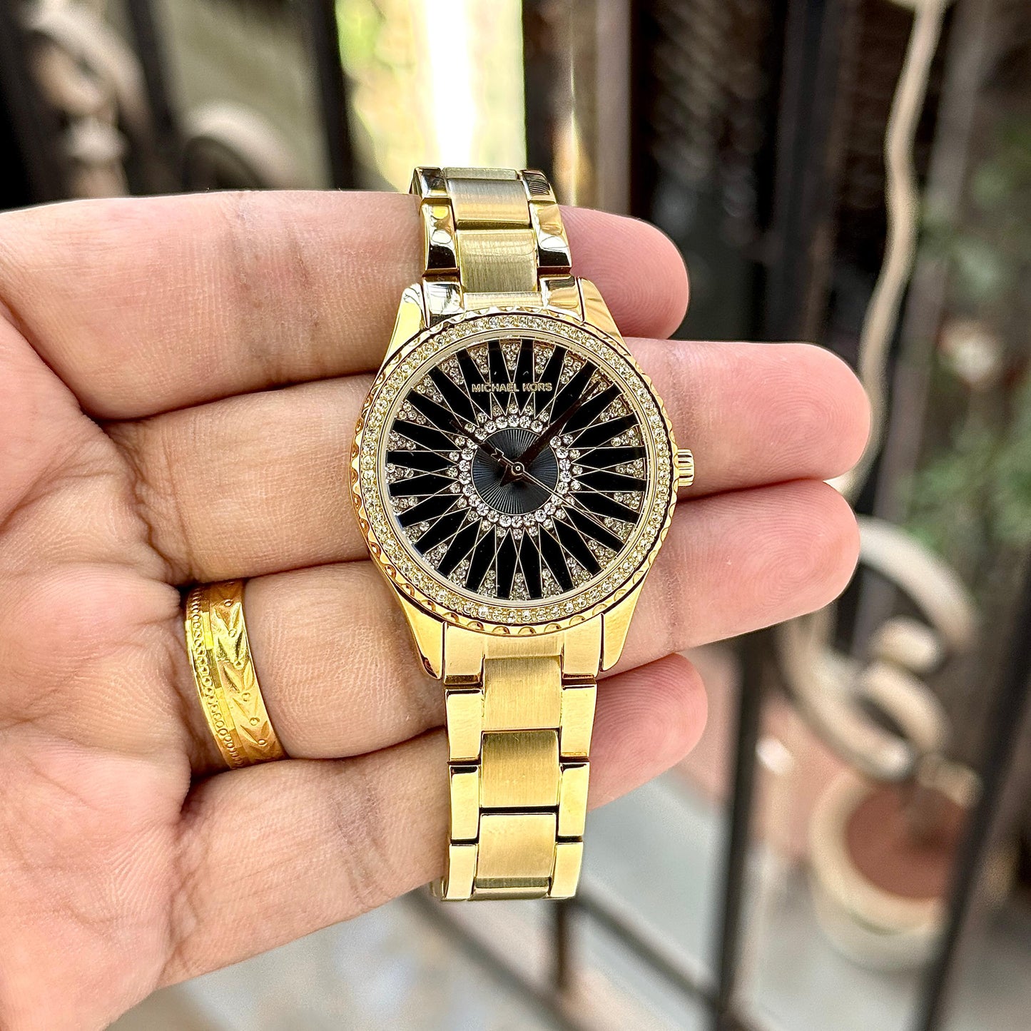 Gold Black Women's Watch