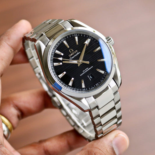 Silver Black Automatic Watch
