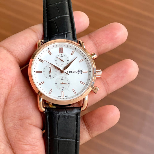 Black Leather Watch