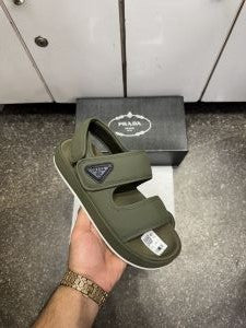 Pradda Technical Fabric Sandals Olive Green