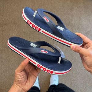 Croc Bayaband Slip Navy Blue With Og Box And Carry Bag
