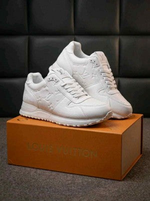 Loiuss vuitton Run Away Sneaker Monogram Embossed Leather White