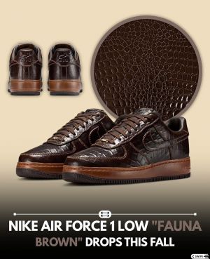 NIKKE AIRFORCE 1 FAUNA BROWN CROC PATTERN