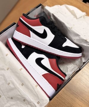 Nikke Air Jordan 1 Low Black Toe Leather Semi UA