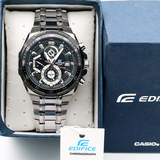Black Silver Chronograph Watch
