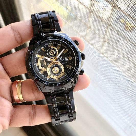 Black Gold Chronograph Watch