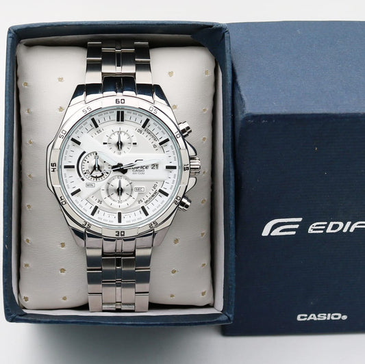 Full Silver Chronograph Watch