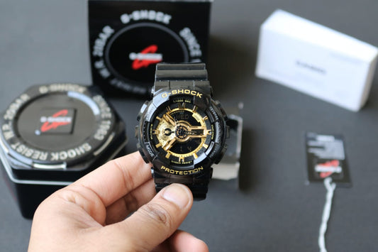 Black Gold Digital & Analog Watch